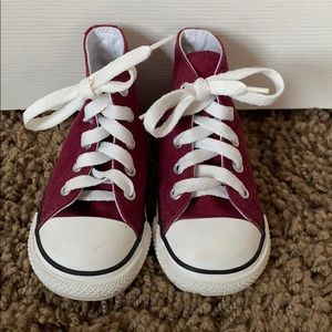 Baby or Toddler High-Top Converse Ox Blood Red